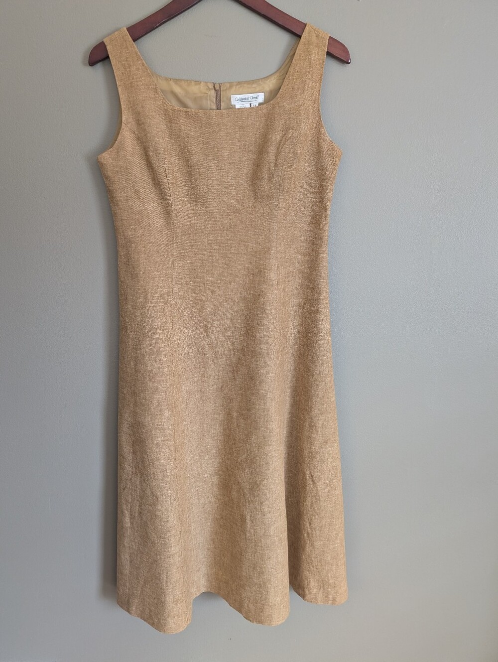 Coldwater Creek Linen Blend A Line Midi Dress Size 8P